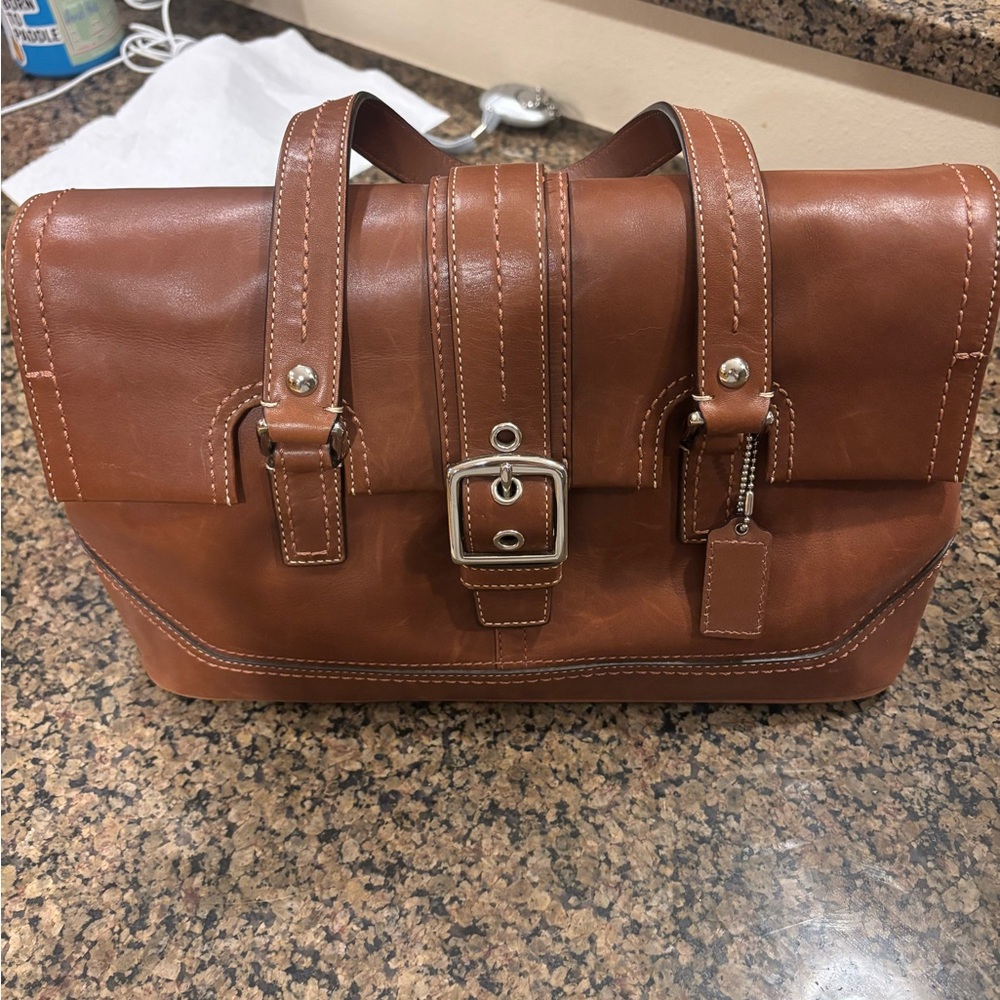 Coach Hamilton Satchel Bag Purse Brown